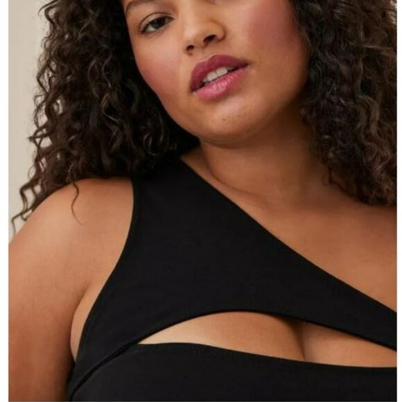 Torrid Foxy Cutout One Shoulder Top, Plus - Picture 2 of 5